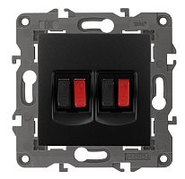 Розетка аудио без рамки Эра Elegance 2-м. антрацит картинка